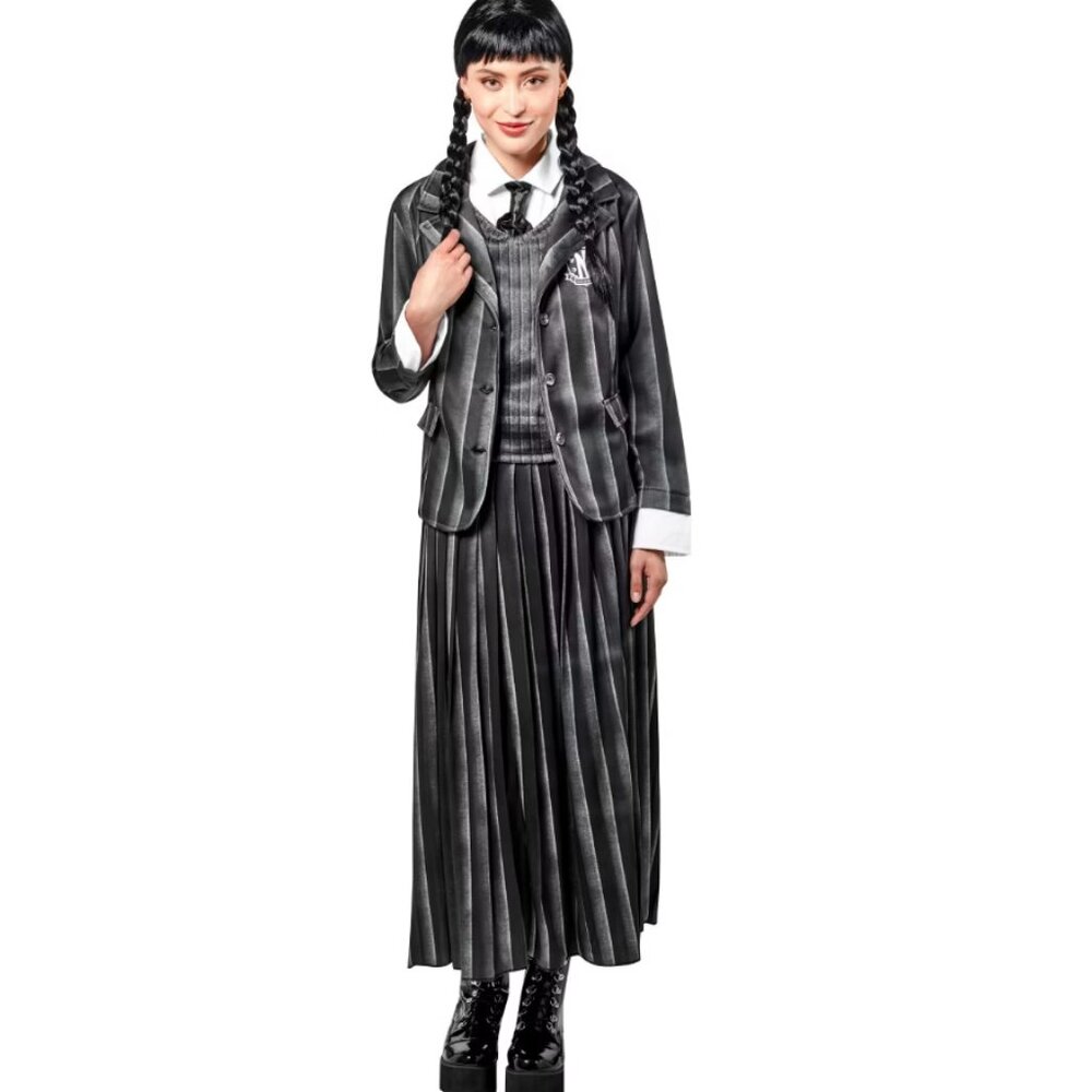 Wednesday Addams Family Halloween Costume 8/10 Nevermore Academy Adult Womens